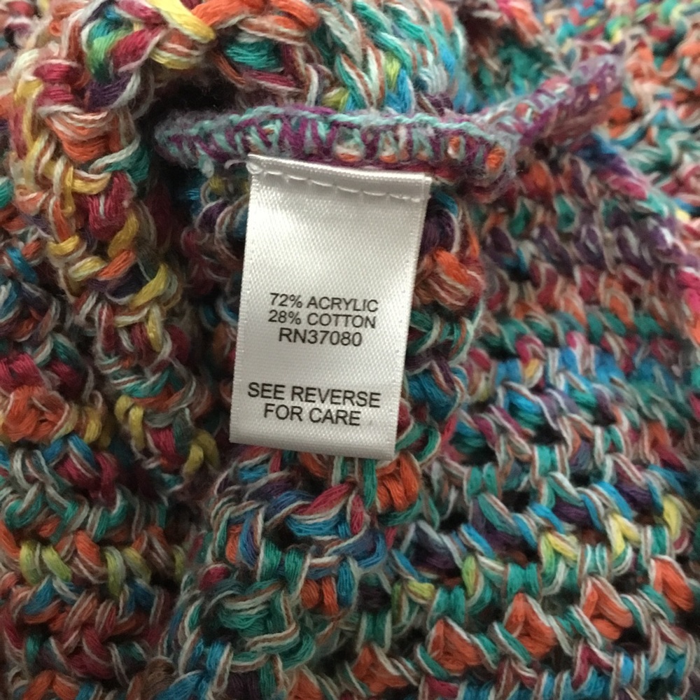 Cato Women’s Multi-Color Off The Shoulder Sweater Size L NWOT - Picture 5 of 6